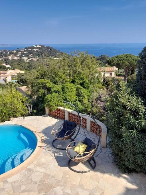 4-Star Private Villa With Heated Pool And Panoramic Sea View At Gulf De Saint Tropez Cavalaire-sur-Mer Bagian luar foto