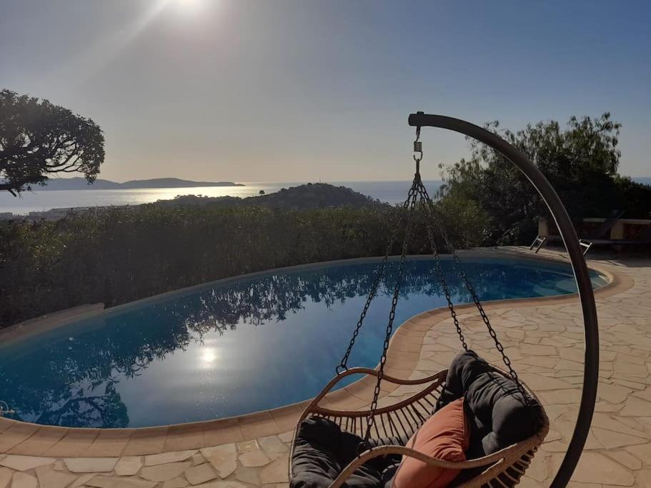 4-Star Private Villa With Heated Pool And Panoramic Sea View At Gulf De Saint Tropez Cavalaire-sur-Mer Bagian luar foto
