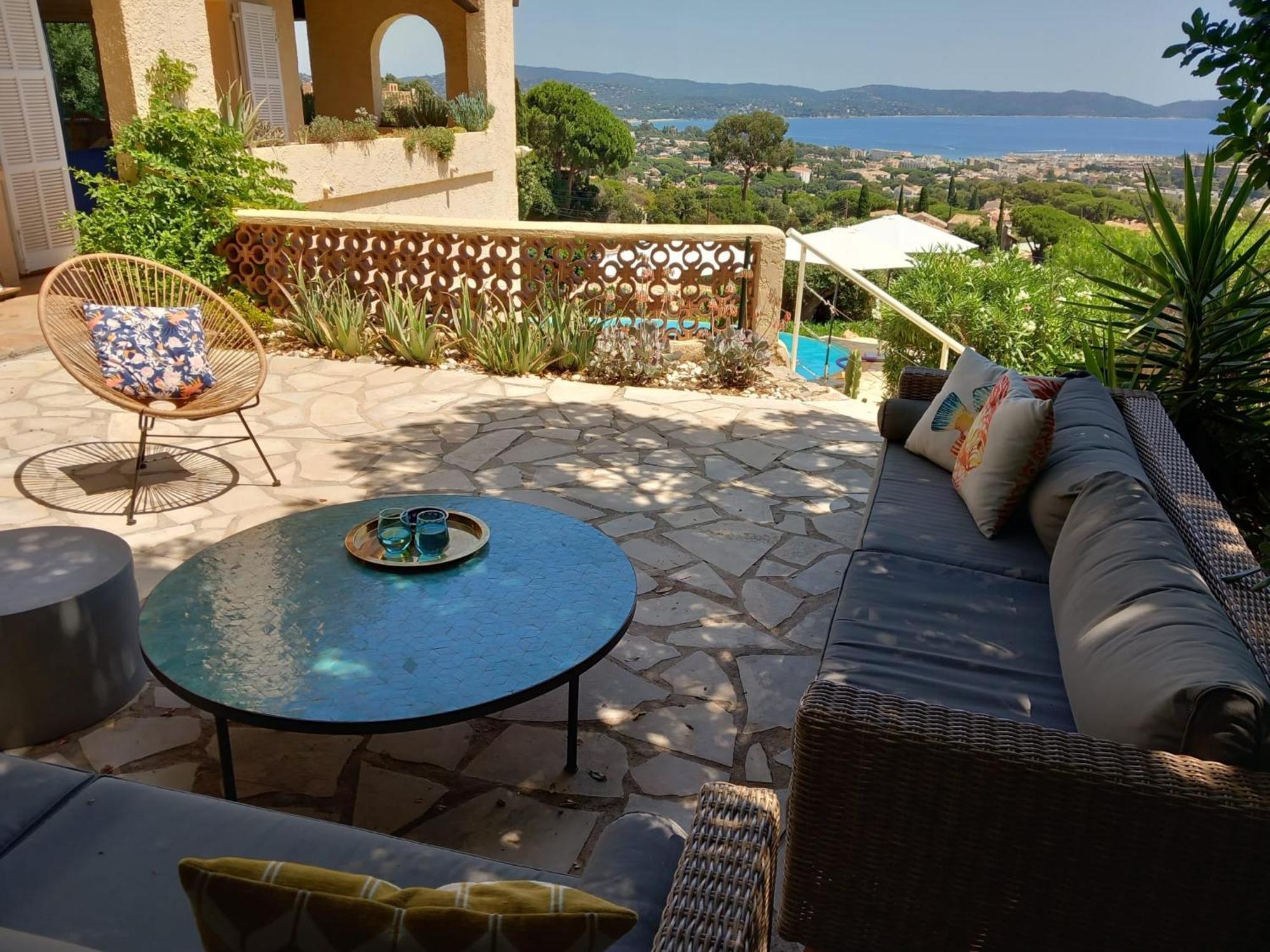 4-Star Private Villa With Heated Pool And Panoramic Sea View At Gulf De Saint Tropez Cavalaire-sur-Mer Bagian luar foto