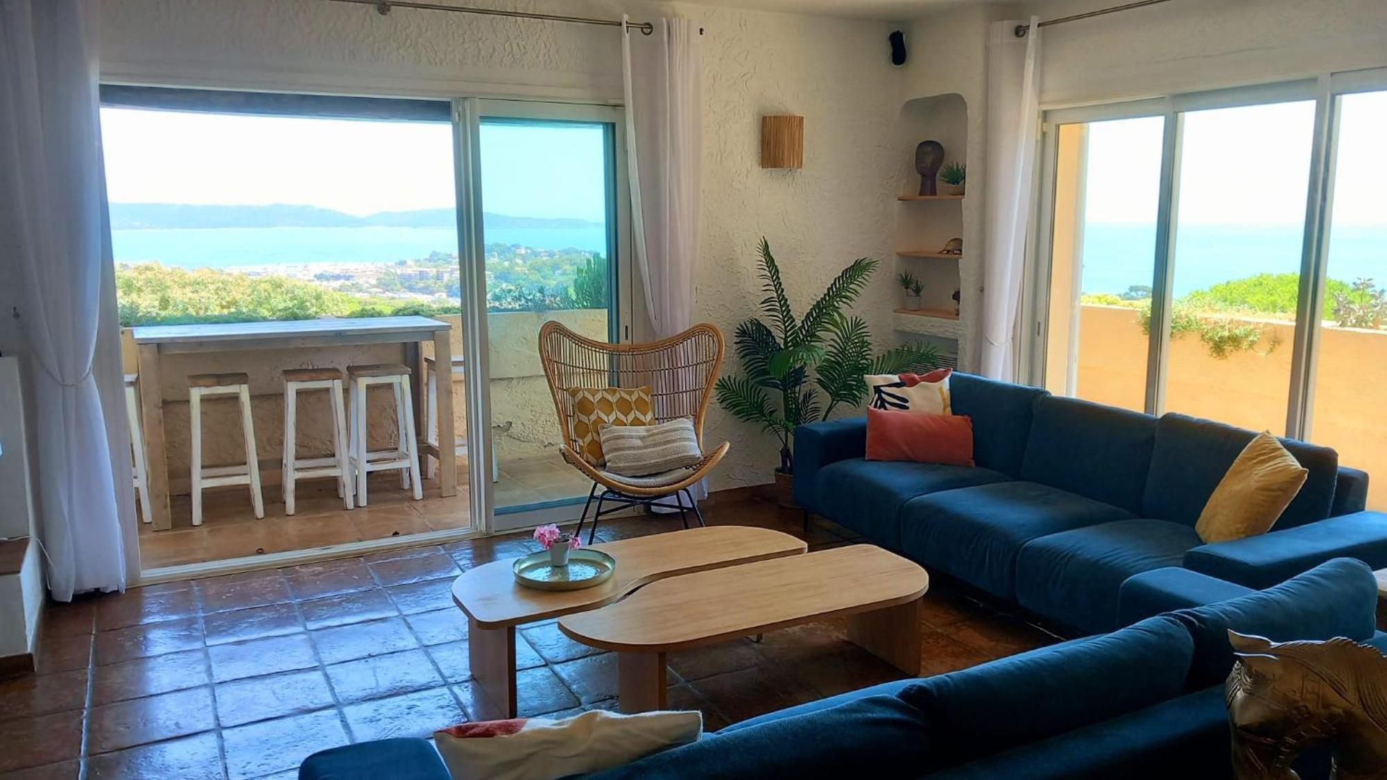 4-Star Private Villa With Heated Pool And Panoramic Sea View At Gulf De Saint Tropez Cavalaire-sur-Mer Bagian luar foto